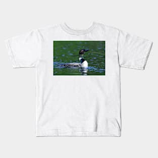 Long neck Loon - Common Loon Kids T-Shirt